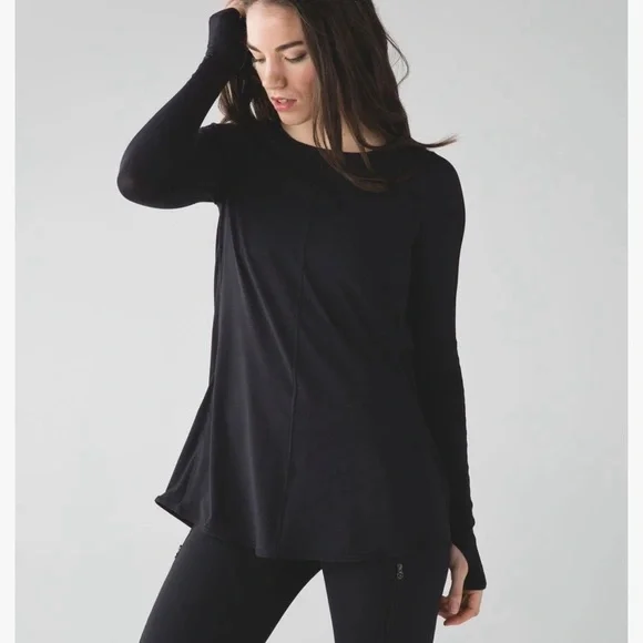 Lululemon making moves black top size 6 Women's Black Long Sleeve Top NWT - Picture 1 of 8